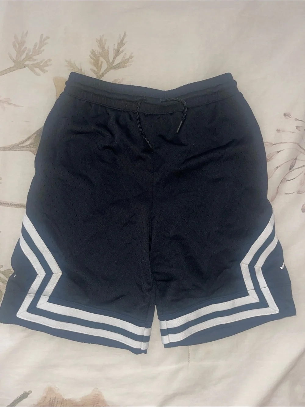 Jordan Black Shorts with White Jumpman and Stripe Detail